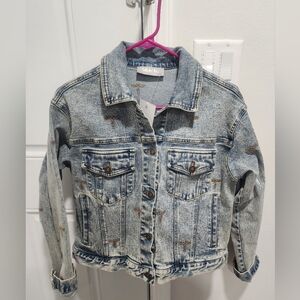 Blue B. Collectio   Med Wash Denim Jacket with Embroidered Designs